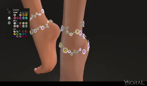 .: Anklets Flora:.