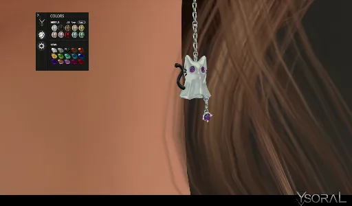 .: Earrings Ghost Cat :.