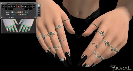 .: Set 8 Rings Aurora :.